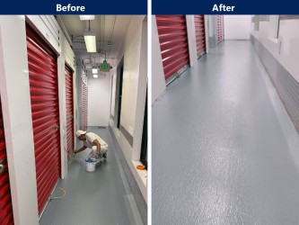 FRC - flexible rubber coating top-coated with Endura-Plate Ultra-Durable Acrylic Enamel.