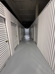 Endura-Plate applied to damaged floor tiles to improve appearance and cleanability.