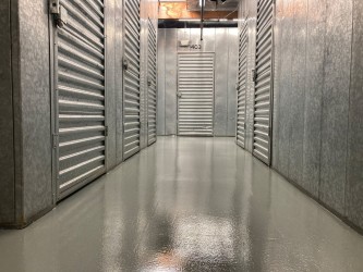 Endura-plate applied to a previously coated floor in good condition.